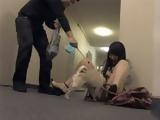 Drunk Girl Meets Her Neighbor In The Hole Of Her Building And Use Him To Please Herself