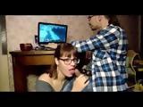 Blowjob for a gamer from an amateur girl