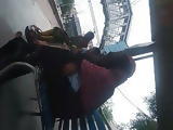 Dick flash to Desi  burqa at station while waiting for train