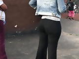 Big bubble booty at baseball game 