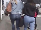 Sexy PAWG neighbor walking in Jeans showing huge assets