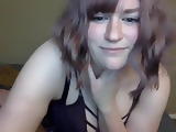Cute BBW fingering herself in nylons