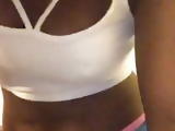 Amateur black teen shakes her ass on cam