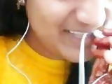 Desi Tamil Girlfriend stripping on Whatsaap for Boyfriend 