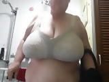 Miss Tittys stripping for a shower