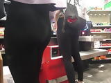 Black Leggings Babes Candid Asses