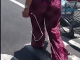 Super jiggly ass teen shopping pattern pants 