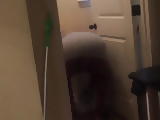 Cougar Milf flashing ass all over the house 