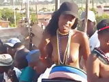 Topless Zulu girls dancing in front of horny men