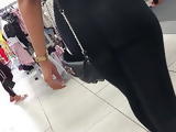 Black Leggings Visible Thong Line (VTL)