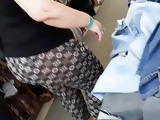 BIG BBW ROMANIAN MILF THROUGH THE LEGGINS II VOYEUR