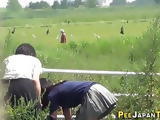 Japanese teens gush pee and get watched