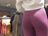 Teen Voyeur - Perfect Ass in Purple Leggings