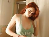 Creamy freckled redhead cocktease