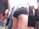 PAWG teen in black shorts