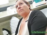 Candid creep on bbw granny wife