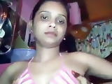 Indian aunty  flashing big boob in room