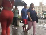 Cutie Bubble Butt Latina Milf in Orange Spandex