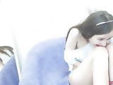kitty girl fingering and moaning on sofa p2