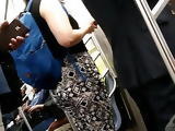 Big Asian ass on the train candid