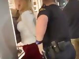 slut grind her booty on cop and moan as he arrests her