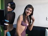 Two Latina Dancing Models 