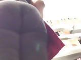 Huge Black Spandex Ass View Panty Lines