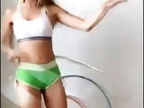Colombian Sexy Girl Dancing with a Hoop