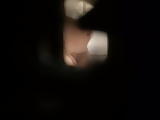 Key hole view of Bathing Indian girl 