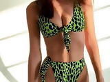 Emily Ratajkowski in green bikini, October 2, 2019