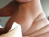 Huge saggy tits bouncing  while she fucks