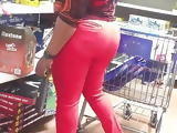 Busty Thick Ebony Candid walking 3 -she noticed the cam