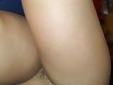 Wife doing leg exercises