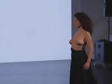 Eva Pyrnokokis pink nipples start flat and become erect 