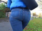 Candid teens ass in tight jeans