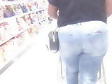 Milf Phat Ass in jeans leading the way & bending