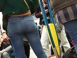 Beautiful butt standing on front of me 
