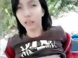 My girl friend give me fuck her outdoor
