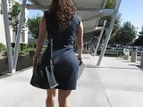 PAWG cutie in heels with hot sexy n plump booty under dress